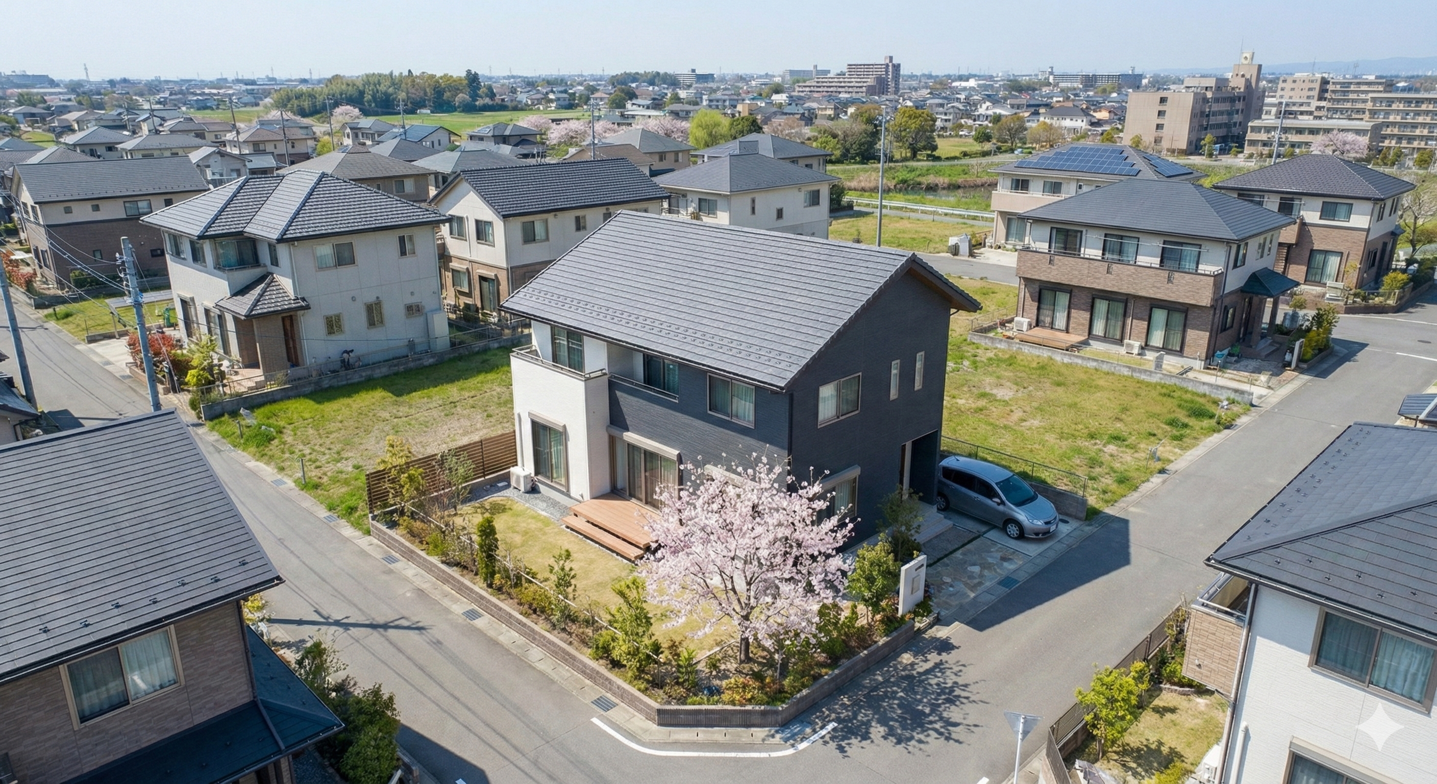 戸建て住宅 空撮